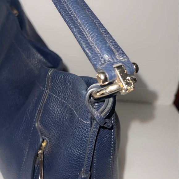 Navy blue Leather Coach purse great condition - Picture 10 of 11
